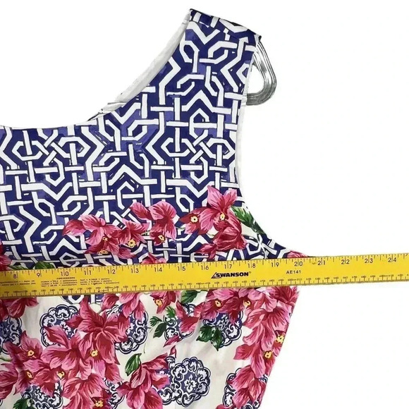 Tablots NWT 16p Mosaic Floral Sateen Fit & Flare Dress Cottagecore MSRP 169.00 - Picture 13 of 16